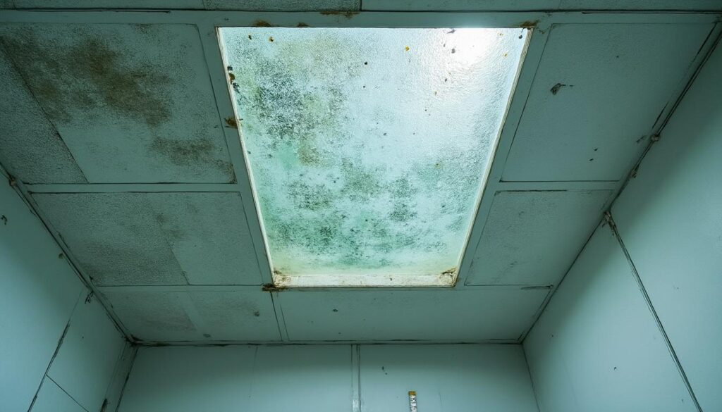 Comment traiter la moisissure sur le plafond d'une chambre froide en location ?