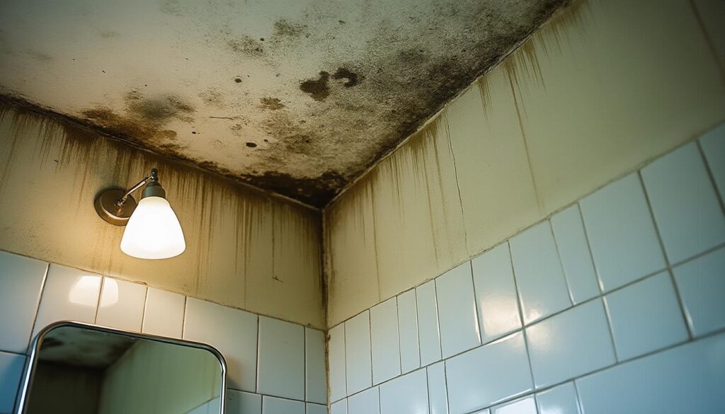 Pourquoi la moisissure envahit le plafond de la salle de bain en location ?