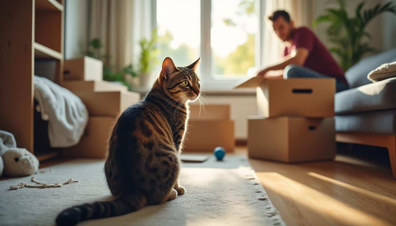 Illustration: Pourquoi le déménagement d’un chat nécessite-t-il une préparation spécifique ?