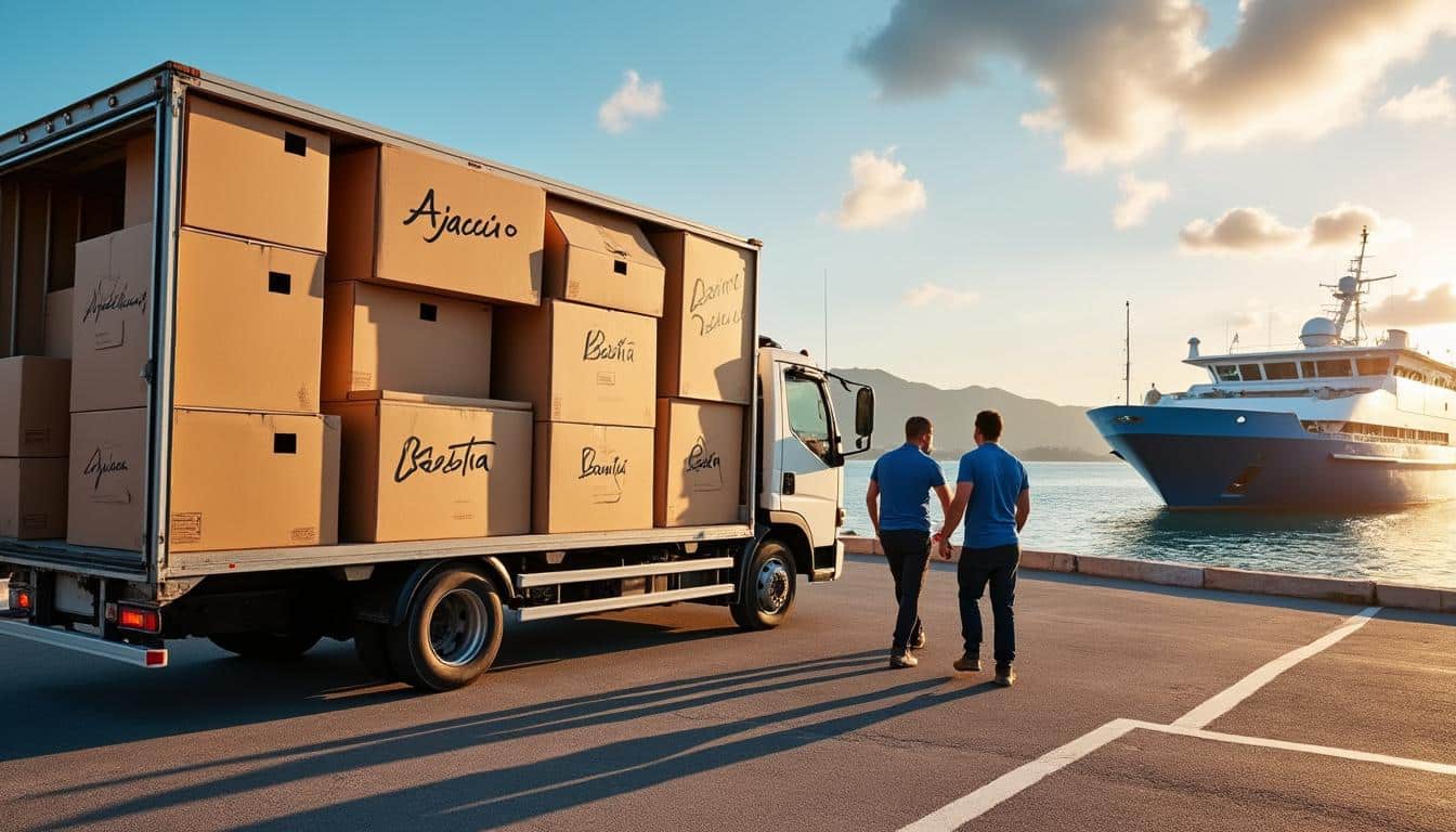 Illustration: Comprendre les spécificités du déménagement entre la Corse et le continent